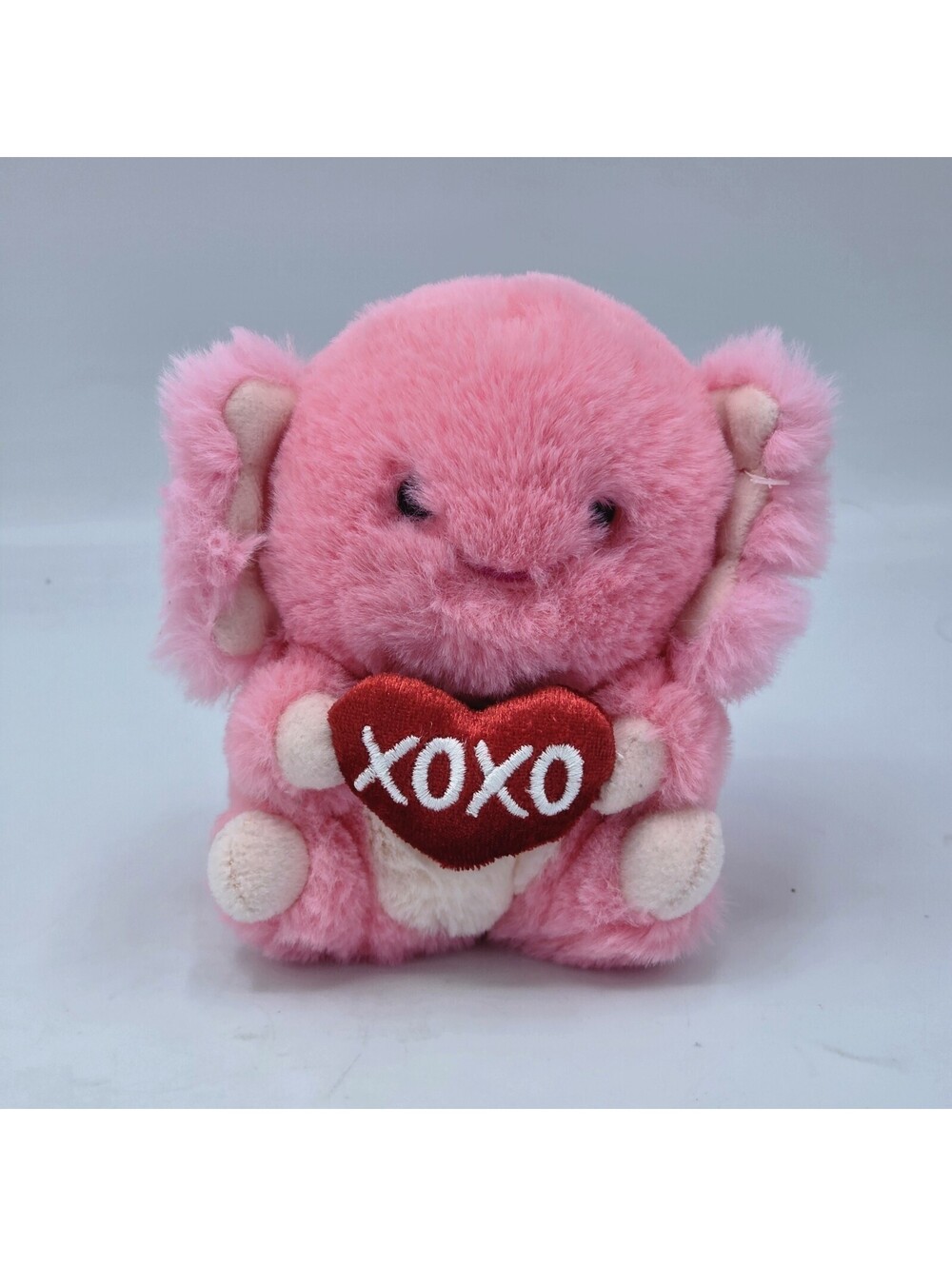 Aurora Rolly Pets Pink Axolotl Plush Toy Stuffed Animal With Heart Valentine's